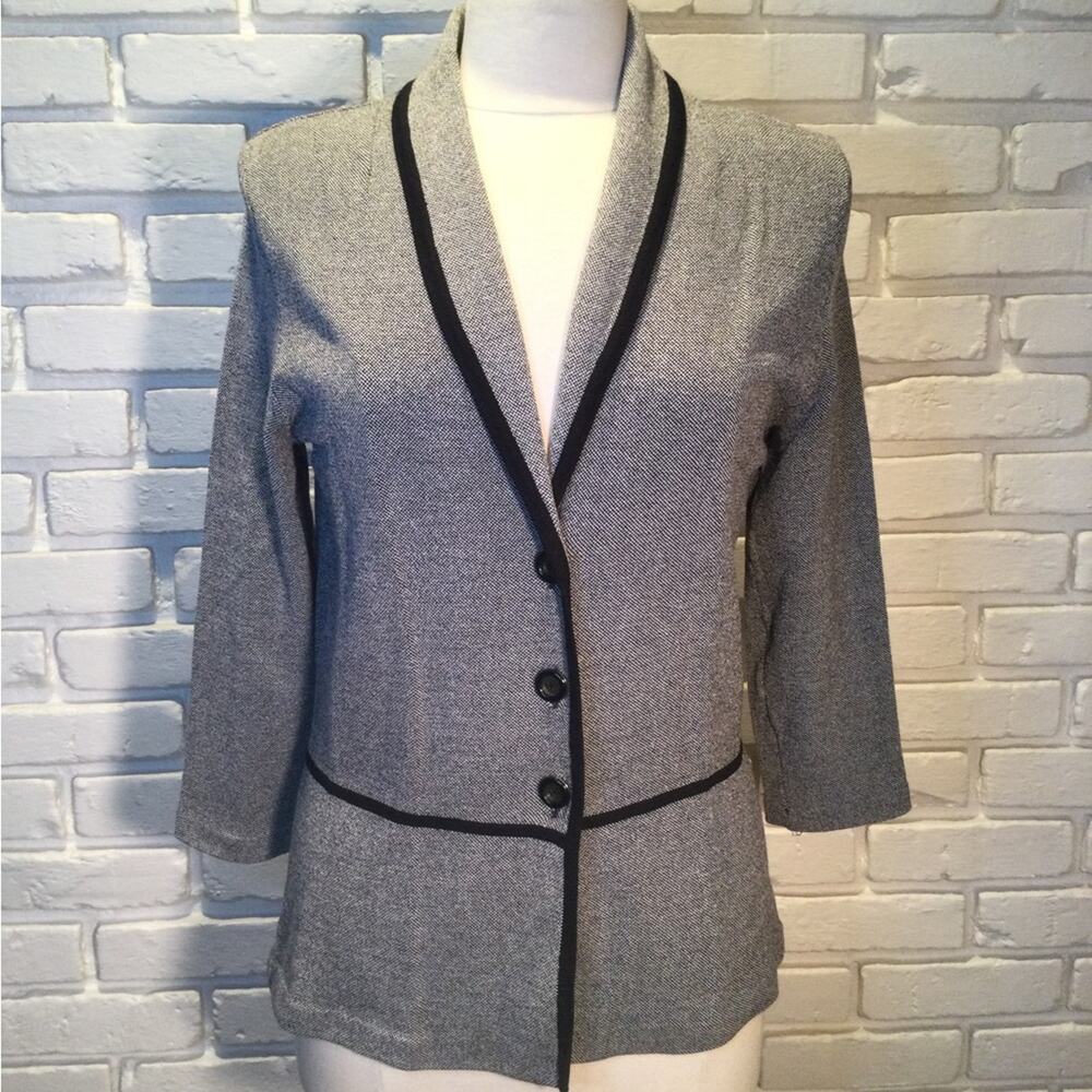 New JONES NEW YORK Knit Jacket With shoulder pads M